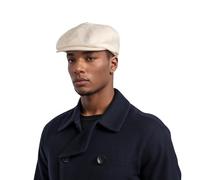 hatXcaps Newsboy Caps for Men and Women - 100% Linen Plain Baker Boy Mens Flat Cap - Timeless Checkered Design, Fashionable and Long-Lasting (UK, Alpha, M, Standard, Light Cream)