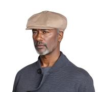 hatXcaps Newsboy Caps for Men and Women - 100% Linen Plain Baker Boy Mens Flat Cap - Timeless Checkered Design, Fashionable and Long-Lasting (UK, Alpha, S, Standard, Beige)