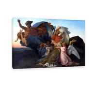 Hau3sh3a Alexandre Cabanel Poster Death of Moses Famous Art on Canvas Artist Wall Art Oil Painting Reproduction Artwork for Living Room Wall Decoration120x80cm(47x31in) Framed