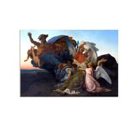 Hau3sh3a Alexandre Cabanel Poster Death of Moses Famous Art on Canvas Artist Wall Art Oil Painting Reproduction Artwork for Living Room Wall Decoration90x60cm(35x24in) Frameless