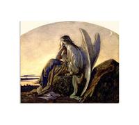 Hau3sh3a Alexandre Cabanel Poster The Evening Angel Famous Art on Canvas Artist Wall Art Oil Painting Reproduction Artwork for Living Room Wall Decoration95x80cm(37x31in) Frameless