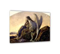 Hau3sh3a Alexandre Cabanel Poster The Evening Angel Famous Art on Canvas Artist Wall Art Oil Painting Reproduction Artwork for Living Room Wall Decoration35x30cm(14x12in) Framed