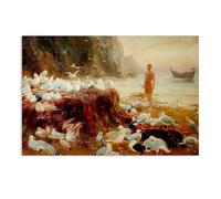 Hau3sh3a An Old World Wanderer Briton Riviere Picture Famous Art Reproduction Wall Art Briton Riviere Home Decor for Bedroom Hallway Interior Nursery Gift for Her 90x60cm(35x24in) poster