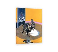 Hau3sh3a Francis Bacon Poster Abstract Figure Wall Art Study for a Bullfight, Number Painting Famous Art Canvas for Home Wall Decor Living Room Bedroom Picture42x30cm(17x12in) Framed
