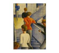 Hau3sh3a Oskar Schlemmer Wall Art Bauhaus Staircase Poster Reproduction of Famous Paintings on Canvas Oskar Schlemmer Wall Decor Living Room Bedroom 42x30cm(17x12in) poster
