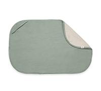 hauck 2 in 1 Changing Mat Liner & Baby Towel, Sage - Breathable Muslin Cotton & Absorbent Terry Cloth, Machine Washable, Compatible with Change N Clean Changing Mat, Unisex