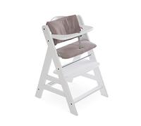 Hauck Alph Highchair Pad Deluxe, Stretch Beige - Highchair Cushion, Soft Fabric, Machine Washable