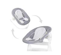 hauck Alpha Bouncer 2in1, Stretch Grey - Baby Seat for Alpha+ Wooden Highchair with Bouncing Frame, 3-Point Hip Harness & Seat Reducer, from Birth up to 9 kg