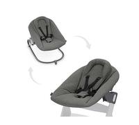 hauck Alpha Bouncer Premium, Dark Grey - Baby Seat for Alpha+ Wooden Highchair with 5-Point Harness, Bouncing Frame & Seat Reducer, from Birth up to 9 kg