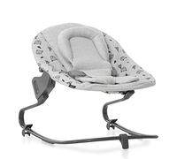 hauck Alpha Bouncer Premium, Nordic Grey - Baby Seat for Alph Wooden Highchair with 3-Point Hip Harness, Bouncing Frame & Seat Reducer, from Birth up to 9 kg