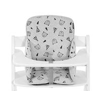 hauck Alpha Cosy, Nordic Grey - Seat Reducer Cushion for Alpha+ Wooden Highchair, Supportive Seat Pad for Toddlers 6 Months+, Soft Fabric, Machine Washable, Anti Slip