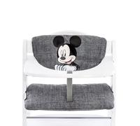 Hauck Alph Highchair Pad Deluxe, Mickey Mouse Dark Grey - Highchair Cushion, Soft Fabric, Machine Washable