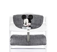 Hauck Alpha+ Highchair Pad Deluxe, Mickey Mouse Dark Grey - Highchair Cushion, Soft Fabric, Machine Washable