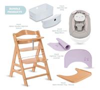 Hauck Alph Wooden Highchair Bundle - Natural