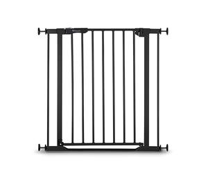 Hauck Clear Step Autoclose 2, Black Children's Safety Gate, Dog Gate, Adjustable Width 75-80 cm, 77 cm High, Self-Closing, Flat Entry, One-Handed Opening on Both Sides, No Drilling Required