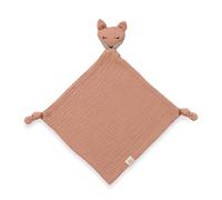 hauck Cuddle N Play Baby Cuddle N Play, Muslin Cotton Comforter for Boys and Girls, Cuddly Toy and Comforter, Washable at 60°C, 25 x 25 cm (Fox Cork)