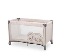 hauck Dream N Play GO, Disney Pooh Rainbow Beige - Travel Cot with Travel Bag for Babies & Toddlers, Lightweight, Fast & Compact Folding, 120cm x 60c