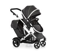 hauck Duett 2, Black - Baby & Toddler Tandem Pushchair with Raincover, Carrycot