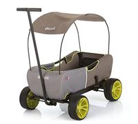hauck Eco Mobil Trailer Wagon, Forest - Off Road Pull Along, ideal for Festivals and Camping, All Terrain, Canopy, up to 50kg