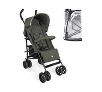 Hauck Fold N Care, Olive - Lightweight Umbrella Pushchair with Raincover from 6 Months to 22 kg, Lie Flat, Compact Fold, Sun