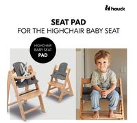 hauck Highchair Baby Seat Pad Dark Grey Accessory for Alpha Wooden Hi