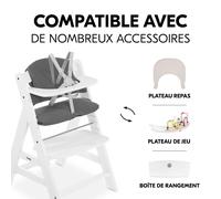 hauck Highchair Pad Select Muslin Dark Grey Compatible with Alpha Bet