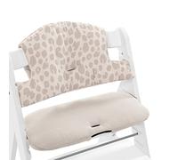 hauck Highchair Pad Select, Muslin Leo Natural - for Alph Wooden High Chair, from 6 Months, Soft Fabric, Anti Slip, Machine Washable, Easy to Install