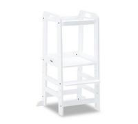 hauck Learn N Explore, White - Montessori Learning Tower for Children 1+ Years up to 40 kg, FSC® Certified Beechwood Adjustable Nursery Standing Tower for Kitchen Counter Sink Bathroom