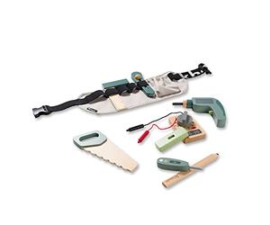 hauck Learn to Work - Toddler Tool Belt Set 3+ Years, Early Development & Activity Toy Trains Motor Skills & Hand Eye Coordination, Pretend Play Learning Toy Made of FSC® Certified Wood