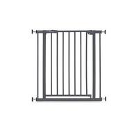 hauck Open N Stop 2, Dark Grey - Pressure Fit Baby Gate 75-80 cm for Doors and Stairs, Closes Manually, Opens to Both Sides with One Hand, Metal, Mounting Accessories Included