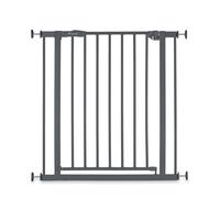 hauck Open N Stop 2, Dark Grey - Pressure Fit Baby Gate 75-80 cm for Doors and Stairs, Closes Manually, Opens to Both Sides with One Hand, Metal, Mou