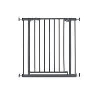hauck Open N Stop 2, Dark Grey - Pressure Fit Baby Gate 75-80 cm for Doors and Stairs, Closes Manually, Opens to Both Sides with One Hand, Metal, Mounting Accessories Included