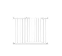hauck Open N Stop 2 Set with 21cm Extension, White - Pressure Fit Baby Gate 96-101 cm for Doors & Stairs, Closes Manually, Opens to Both Sides with One Hand, Metal, Mounting Accessories Included