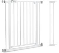 hauck Open N Stop 2 Set with 9cm Extension, White - Pressure Fit Baby Gate 84-8