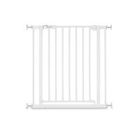 hauck Open N Stop 2, White - Pressure Fit Baby Gate 75-80 cm for Doors & Stairs, Closes Manually, Opens to Both Sides with One Hand, Metal, Mounting Accessories Included