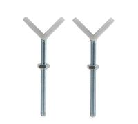 hauck Pack of 2 Y-Spindles, White - Stair Gate Adapter for Pressure Fit Safety Gates, 7.3 cm Thread Length / 10 cm Diameter, Accessory for hauck Baby Gates