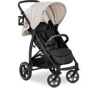 hauck Rapid 4D, Classic Beige - Pushchair with Rubber Wheels, Raincover & Cup Holder, Compact One-Hand Folding, Height-Adjustable, Fully Reclining from Birth up to 22 kg, UPF 50+