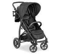 hauck Rapid 4D, Black - Pushchair with Rubber Wheels, Raincover & Cup Holder, Compact One-Hand Folding, Height-Adjustable, Fully Reclining from Birth up to 22 kg, UPF 50+