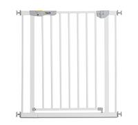 hauck Safety Gate for Doors and Stairs Autoclose N Stop 2 / Pressure Fit / Self-Closing / 75 - 80 cm Large / Extendable with Separate Extensions / Metal / White