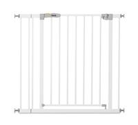 hauck Safety Gate for Doors and Stairs Open N Stop KD incl. 9 cm Extension / Pressure Fit / 84 - 89 cm Large / Metal / White