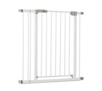 hauck Safety Gate for Doors and Stairs Open N Stop KD incl. 9 cm Extension / Pressure Fit / 84 - 89 cm Large / Metal / White