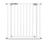 Hauck Safety Gate for Doors and Stairs Open N Stop KD / Pressure Fit / 75 - 80 cm Large / Extendable with Separate Extensions / Metal / White