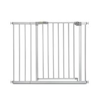 hauck Safety Gate for Doors and Stairs Stop N Safe 2 incl. 21 cm Extension / Pressure Fit / 96 - 101 cm Large / Metal / Grey