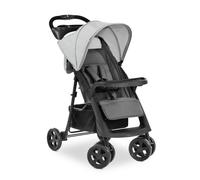 hauck Shopper Neo II, Grey - Lightweight Pushchair with Snack Tray, Cup Holder & Raincover, Compact & One Hand Folding, Fully Reclining from Birth up