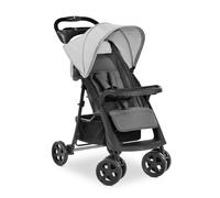 hauck Shopper Neo II, Grey - Lightweight Pushchair with Snack Tray, Cup Holder & Raincover, Compact & One Hand Folding, Fully Reclining from Birth up to 22 kg