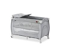 hauck Sleep N Play Center, Stars - Travel Cot Set with Changing Mat, Newborn Height, Hatch, Wheels & Travel Bag, Fast & Compact Folding, from Birth up to 15 kg, 120cm x 60cm