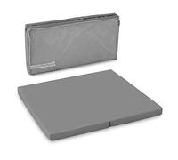 Hauck Sleeper SQ Folding Mattress 90 x 90 x 5 cm Travel Cot Playpen Mattress Small Foldable with Carry Bag Made of Foam Grey