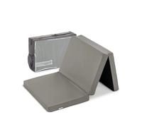 hauck Sleeper Travel Cot Foam Mattress, Grey - 120 x 60 cm, 6 cm High 3 Part Foldable Washable Including Transport bag