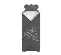 hauck Snuggle N Dream, Disney Mickey Mouse Anthracite - Cotton Baby Blanket for Car Seats, Baby Bouncers, Prams & Cots for 3-Point Harness 5-Point Ha