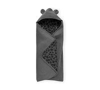 hauck Snuggle N Dream, Leo Grey - Cotton Baby Blanket for Car Seats, Baby Bouncers, Prams and Cots for 3-Point Harness 5-Point Harness, 80 x 80 cm, Machine Washable